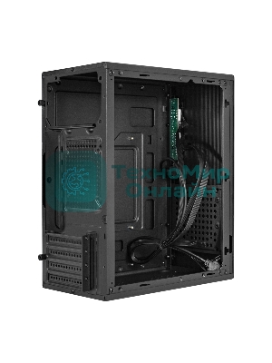 Компьютерный корпус Minitower ExeGate BAA-303MU-UNS350 (mATX, БП UNS350 с вент. 12см, 2*USB+1*USB 3.0, HD Audio, черный)