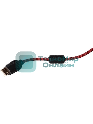 Гарнитура QUMO Atlantis чёрный, проводная, USB, подсветка