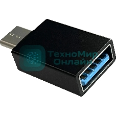 Адаптер Buro USB A(f) USB Type-C (m) черный