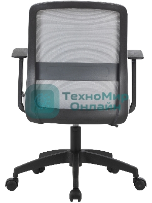 Кресло компьютерное Cactus CS-MC333-GY серый, сиденье серый, сетка/ткань, низк.спин. крестов. пластик, пластик черный