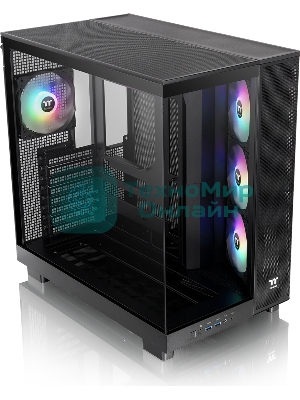 Компьютерный корпус Thermaltake View 380 XL TG ARGB черный без БП E-ATX 2x120мм 2xUSB3.0 audio bott PSU