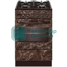Плита комбинированная Gefest ПГЭ 5502-04 0054 коричневый, конфорок 4 шт, духовка 55 л, 50 см x 85 см x 58.5 см