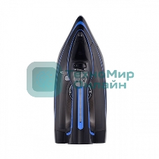 Утюг беспроводной BQ SIC1002 черный/синий, 2600 Вт, 35 г/мин, 140 г/мин, 320 мл