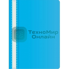 Папка-скоросшиватель Silwerhof Eco A4, прозрачный верхний лист, пластик, голубой