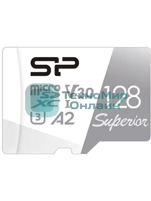 Флеш карта microSD 128Gb Silicon Power Superior Pro A2 microSDXC Class 10 UHS-I U3 Colorful 100/80 Mb/s