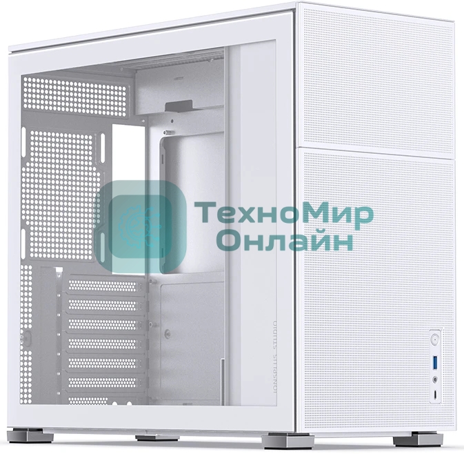 Компьютерный корпус без блока питания Case JONSBO D41 MESH, Midi-Tower, TG, no fan, 1xUSB-A 3.2 + 1xUSB-C 3.2, ATX, mATX белый