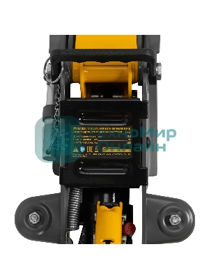 Домкрат гидравлический подкатной с фиксатором Denzel 2,5 т,85-385 мм, в пласт. кейсе