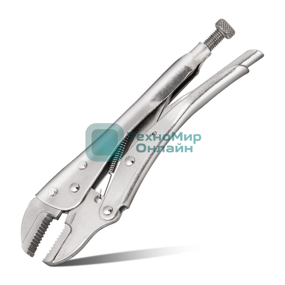 Зажимные клещи с прямыми губками Deli DL109010 220мм, рабочий ход 65мм, регулировочный винт