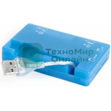 Карт-ридер AeroCool AMGCRM8300/синий/microSD/miniSD/SD/MMC/RS-MMC/MMCplus/MMC/MS Pro/MS/USB 2.0/пластик