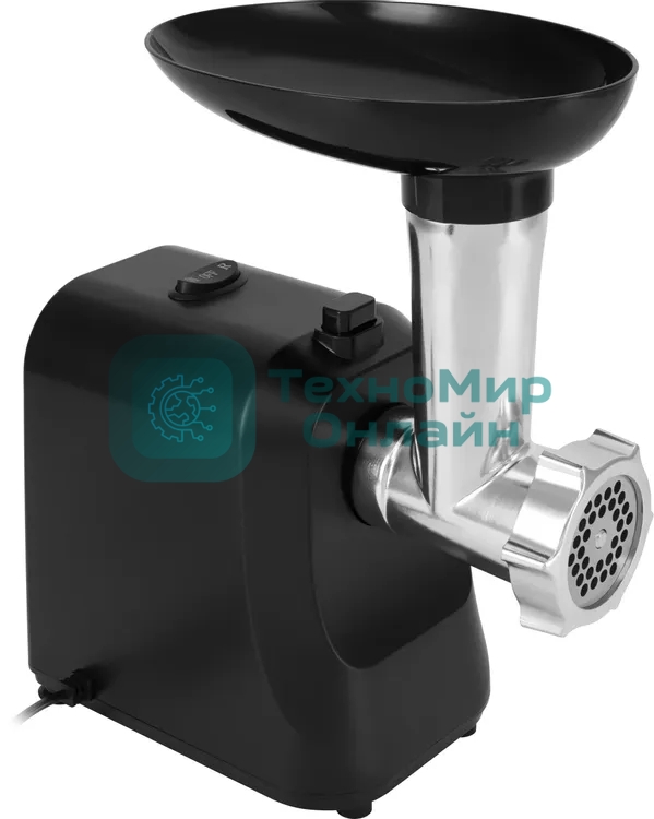 Мясорубка электрическая Vitek VT-MG3600 черный, 1800 Вт, 1.6 кг/мин, реверс, защита от перегрузки, насадки - 4