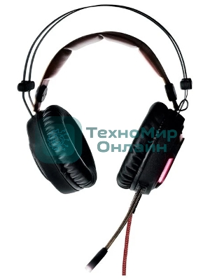 Гарнитура QUMO Atlantis чёрный, проводная, USB, подсветка