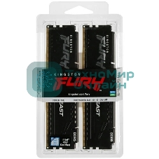 Оперативная память Kingston Fury Beast, DDR5, 32GB (2x16GB), 5600MHz, CL40, DIMM, с радиаторами, черный