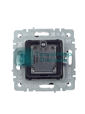 Розетка телевизионная двойная TV+SAT IEK BRITE РТВ/РСп12-БрШ шампань