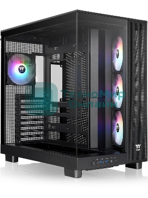 Компьютерный корпус Thermaltake View 380 XL TG ARGB черный без БП E-ATX 2x120мм 2xUSB3.0 audio bott PSU