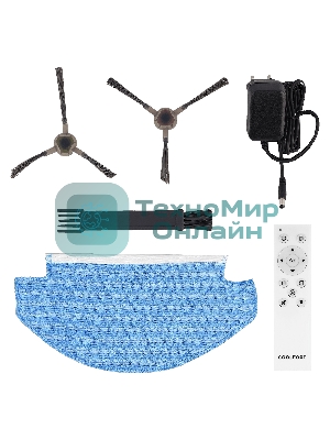 Робот-пылесос Coolfort CF-3204 белый, 2000 мАч Li-Ion, уборка влажная/сухая, пылесборник контейнер 0.4 л