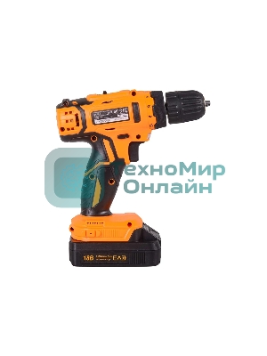Дрель-шуруповерт Вихрь ДА-18Л-2, 18 В, 2 Ач, 45 Нм, щеточный