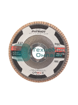 Круг лепестковый торцевой Patriot EXPERT 115 мм*22,23 мм*P60 цирконий