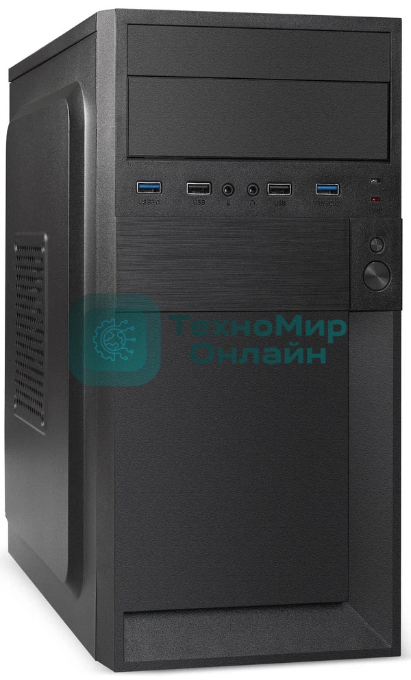 Компьютерный корпус Minitower ExeGate BAA-105U2-01-UNS350 (mATX, БП UNS350 с вент. 12см, 2*USB+2*USB 3.0, аудио, черный)