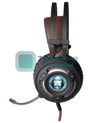 Гарнитура QUMO Atlantis чёрный, проводная, USB, подсветка