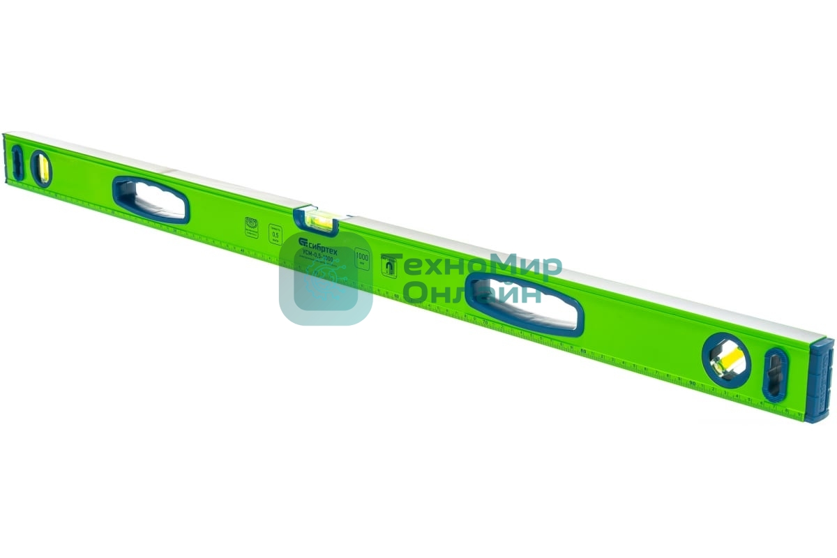 Уровень алюминиевый Сибртех УСМ-0,5-1000, фрезерованный