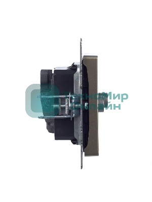 Розетка телевизионная двойная TV+SAT IEK BRITE РТВ/РСп12-БрШ шампань