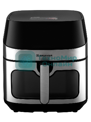 Аэрогриль Brayer 2044BR черный, 2200 Вт, 8 л, сенсор, 10 программ