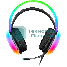 Гарнитура Defender Ignis черный, проводная, подсветка