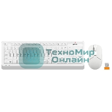 Комплект клавиатура+мышь A4Tech FStyler FG1012 беспроводной, USB, 1200 DPI, белый