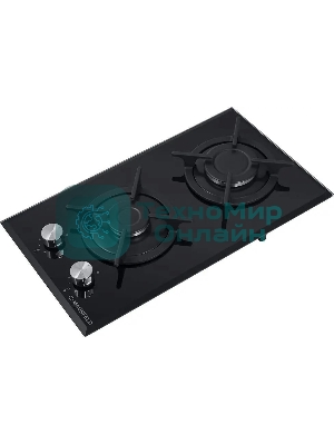 Газовая варочная панель Maunfeld EGHG.32.1CB/G, 2 конфорки, закаленное стекло, черный