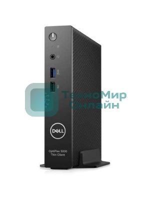 Компьютер Dell OptiPlex 3000 TC Intel Celeron N5105, 2.0 GHz - 2.9 GHz, 8192 Mb, 64 Gb eMMC, DVD нет, Intel UHD Graphics, 65W, Dell ThinOS, черный