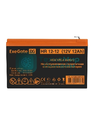 Батарея для ИБП ExeGate HR 12-12 (12V 12Ah 1251W), клеммы F2