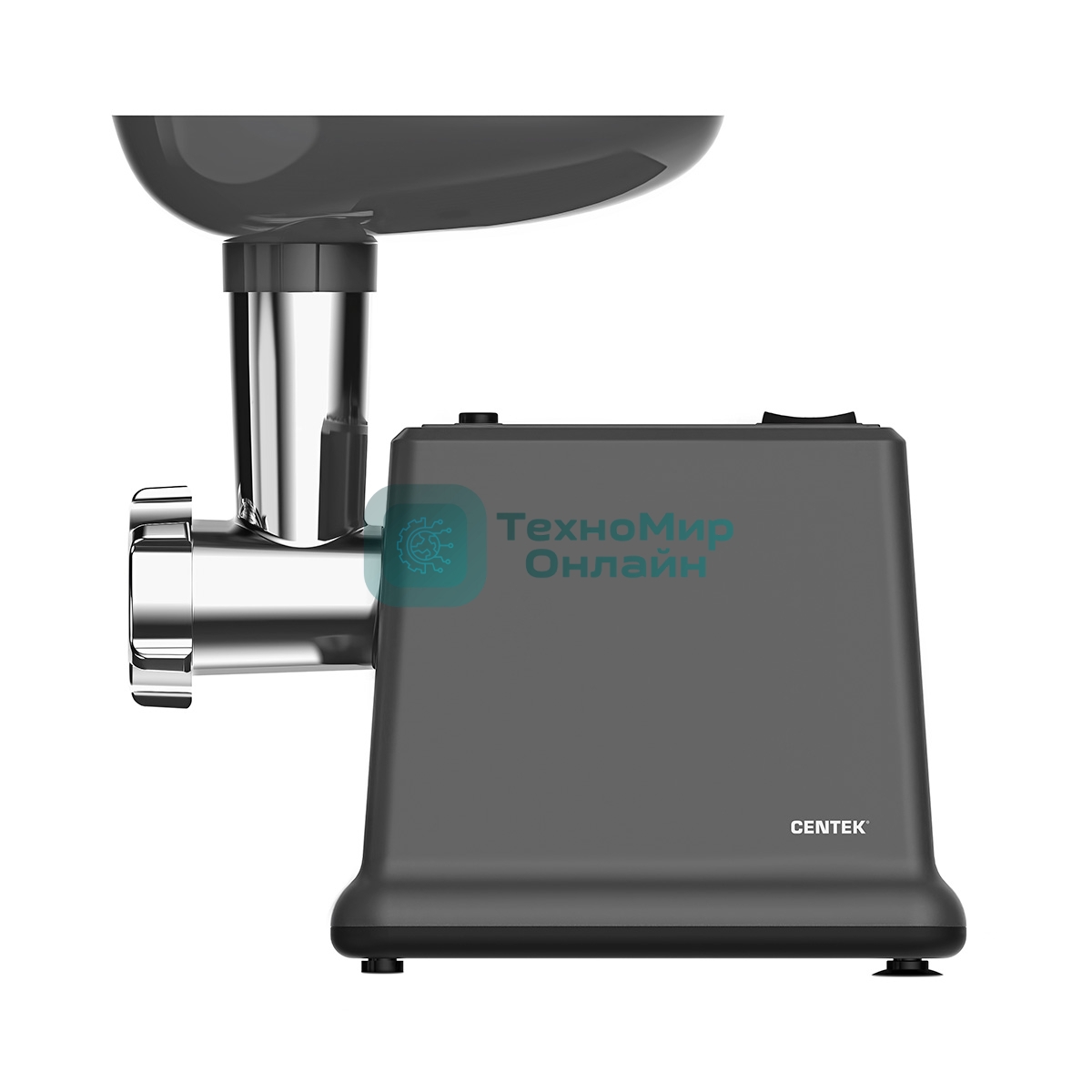 Мясорубка электрическая CENTEK CT-1626 черный, 2000 Вт, 2.0 кг/мин, реверс, защита от перегрузки, насадки - 6