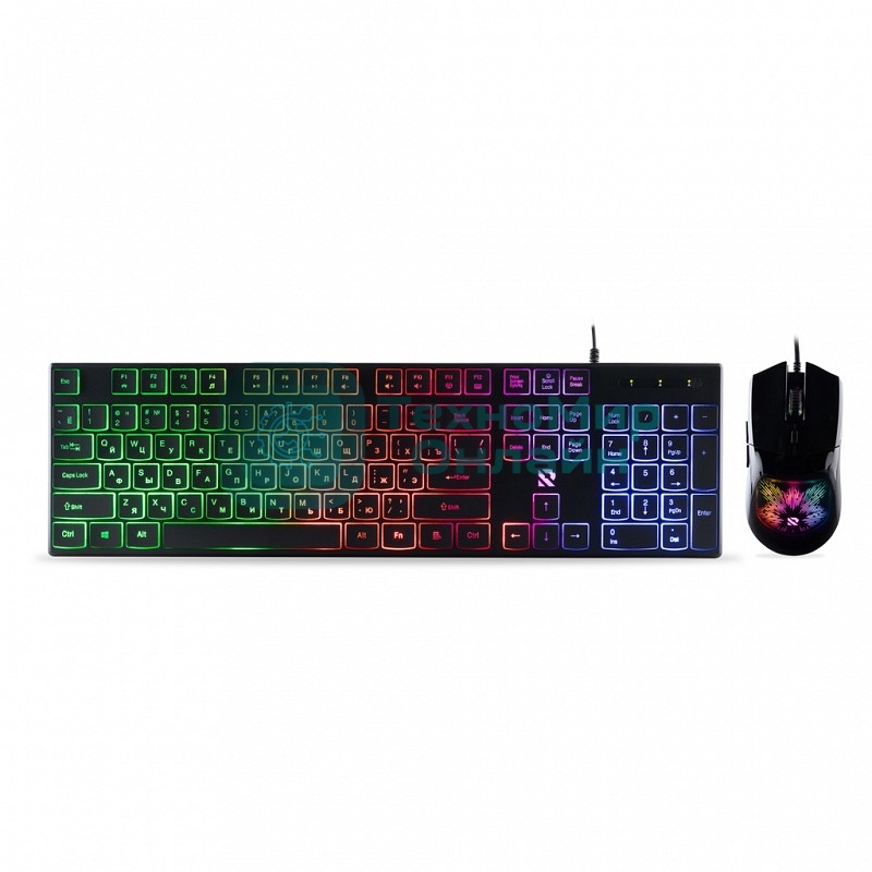 Комплект клавиатура+мышь Smartbuy Rush B18 проводной, USB, 7200 DPI, чёрный