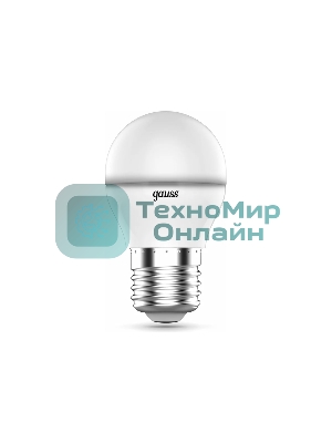 Лампа светодиодная Gauss G45 6W E27 шар RGbW димирование LED 1/100