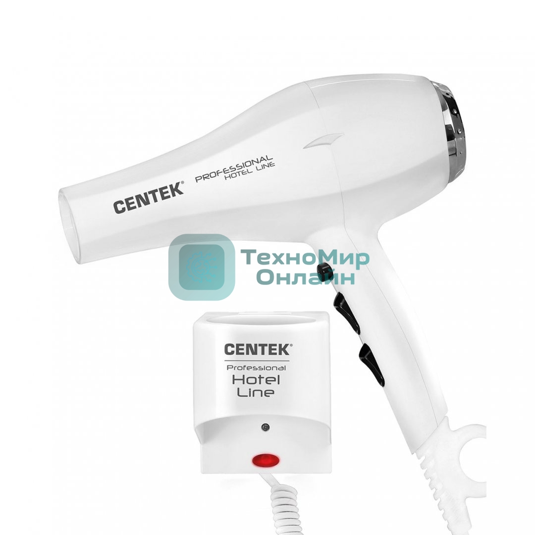 Фен Centek CT-2251 белый, 2100 Вт, ионизация