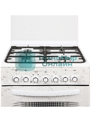 Плита комбинированная Gefest ПГЭ 5302-03 0052 белый, конфорок 4 шт, духовка 55 л, 50 см x 85 см x 58.5 см