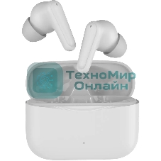 Наушники TWS Hyundai Select H-EP203 белый, внутриканальные, Bluetooth, активное шумоподавление, до 5 ч