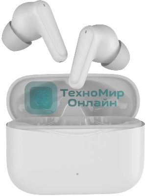 Наушники TWS Hyundai Select H-EP203 белый, внутриканальные, Bluetooth, активное шумоподавление, до 5 ч