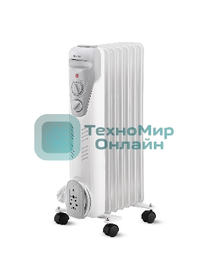 Масляный обогреватель Vitek VT-1708 W (7 секций) белый, 1500 Вт, 20 м2, термостат