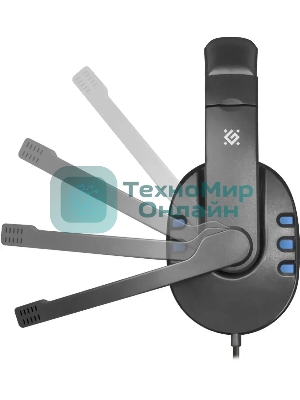 Гарнитура Defender Warhead G-160 чёрный/синий, проводная