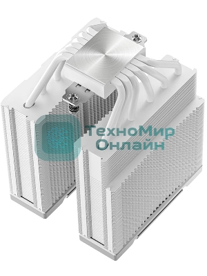Кулер для процессора DEEPCOOL AK620 G2 WH LGA1851/1700/1200/115X/AM5/AM4 (8шт/кор, TDP 260W, PWM, DUAL Fan 120мм, 6 тепл. трубок, Copper Base, Wood-grain top cover, белый) RET (R-AK620G2-WHNNMN-GJD)