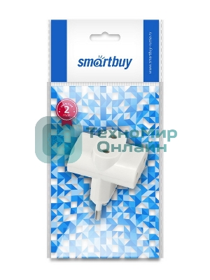 Разветвитель Smartbuy, 3 гнезда под плоскую вилку белый 6А 250B (SBE-06-A04-3)