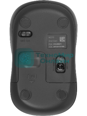 Мышь беспроводная Logitech M235 серый/черный, 1000 dpi, радиоканал, USB, кнопки - 3