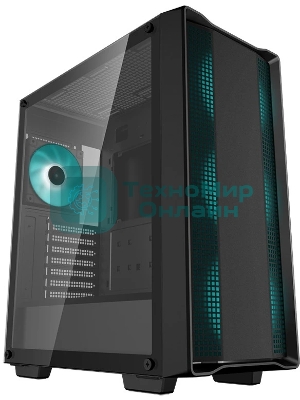 Корпус ATX Deepcool CC560 V2 черный, без БП, боковая панель из закаленного стекла, USB 3.0, USB 2.0, audio