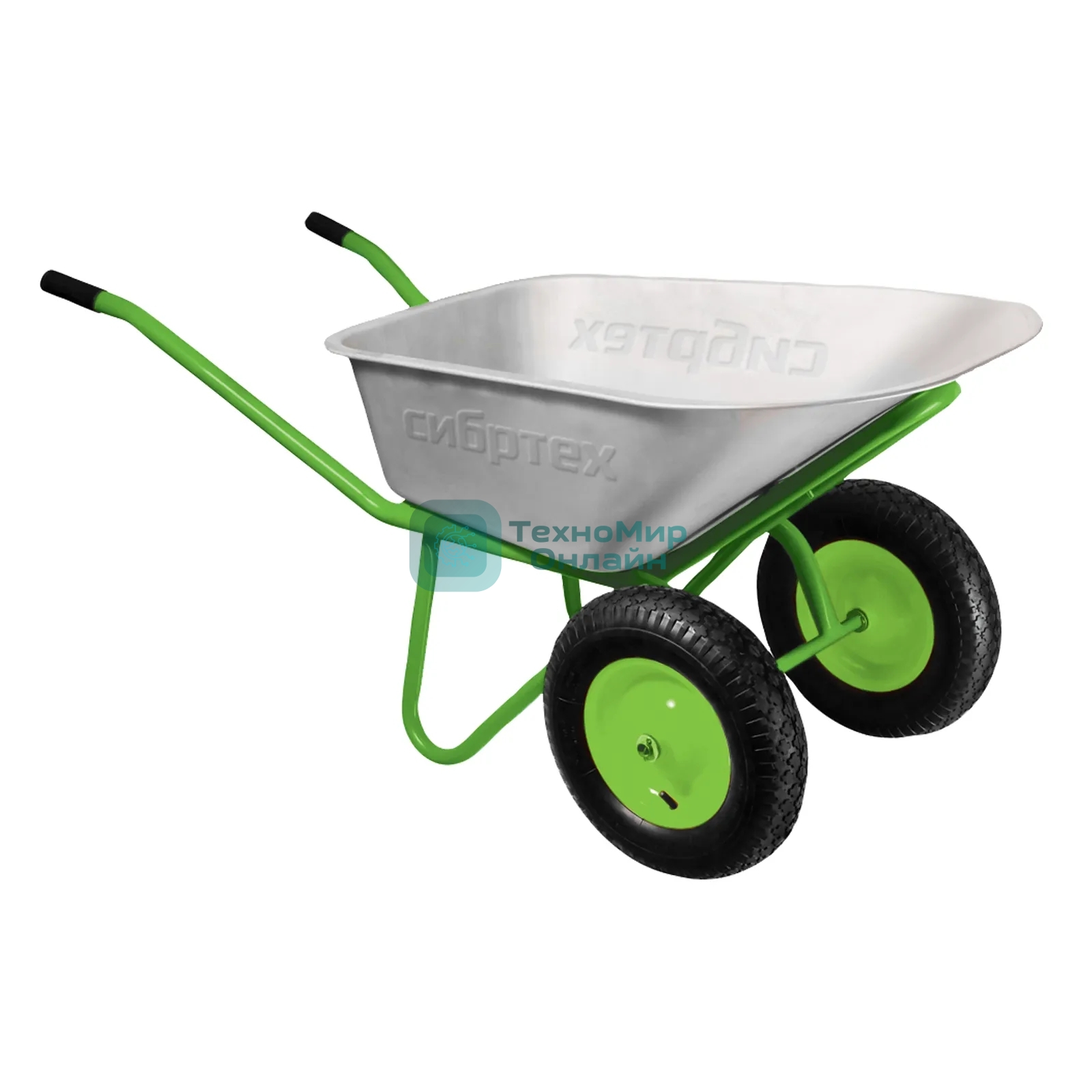 Тачка Сибртех садово-строительная 2-х колесная, грузоподъемность 230 кг, объем 110 л