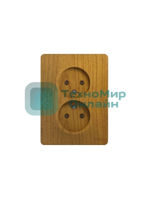 Розетка 2-м СП Glossa 16А IP20 без заземл. в сборе дер. дуб SchE GSL000520
