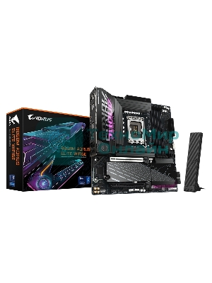 Материнская плата Gigabyte B860M AORUS ELITE WIFI6E, LGA 1851, Intel B860, 4xDDR5, 4xSATA, 3xM.2, 1xPCIe 5.0 x16, 1xPCIe 4.0 x4, 1xHDMI, 1xDP, 1xUSB4 Type-C, 1x 2.5Gb LAN, 4xUSB-A 3.2 Gen 1, 2xUSB-A 3.2 Gen 2, 4xUSB-A 2.0, 7.1, mATX