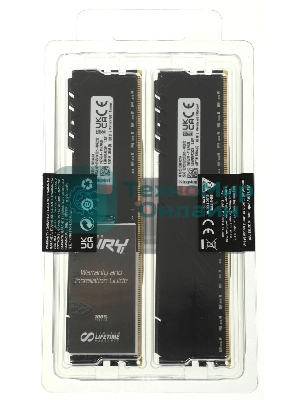 Оперативная память Kingston Fury Beast, DDR4, 64GB (2x32GB), 3200MHz, CL16, DIMM, черный