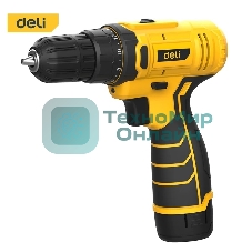 Дрель-шуруповерт Deli DL-DZ12-4A2, 12 В, 2 Ач, 30 Нм, щеточный
