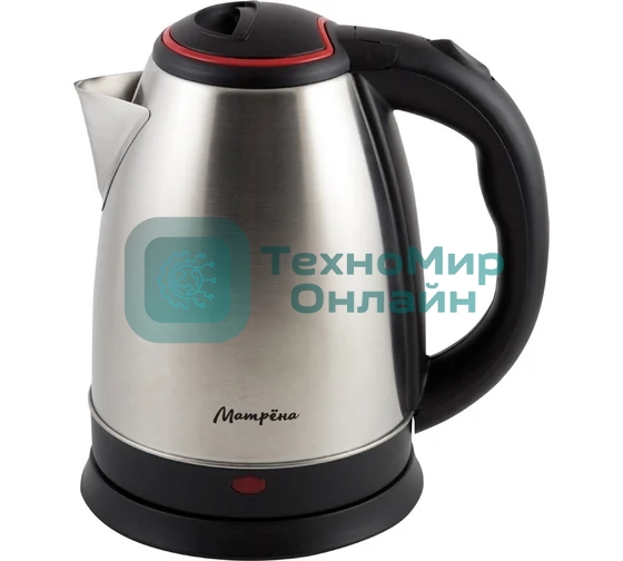 Чайник электрический Матрена MA-001 1.8 л, сталь,цвет крышки красный (005457)